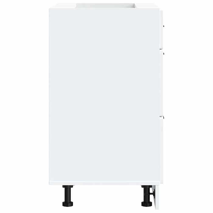 Ensemble de meubles de bain 4pcs Blanc brillant Bois ingénierie vidaXL | Leroy Merlin