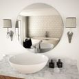 #5408 Miroir mural Professionnel - Miroir de Salle de bain 70 cm Rond Verre Parfait-0