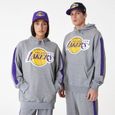 Sweat à Capuche NBA Los Angeles Lakers New Era Color Block Oversize Gris-0