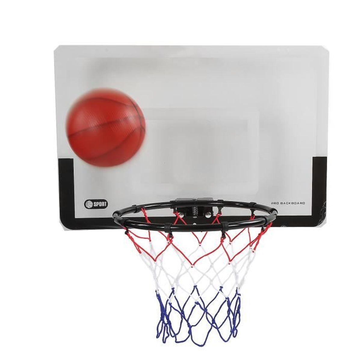 Anneau Basket-Ball Officiel 45 Cm Avec Filet Et Fixations Murales - Pour Adultes Et Enfants