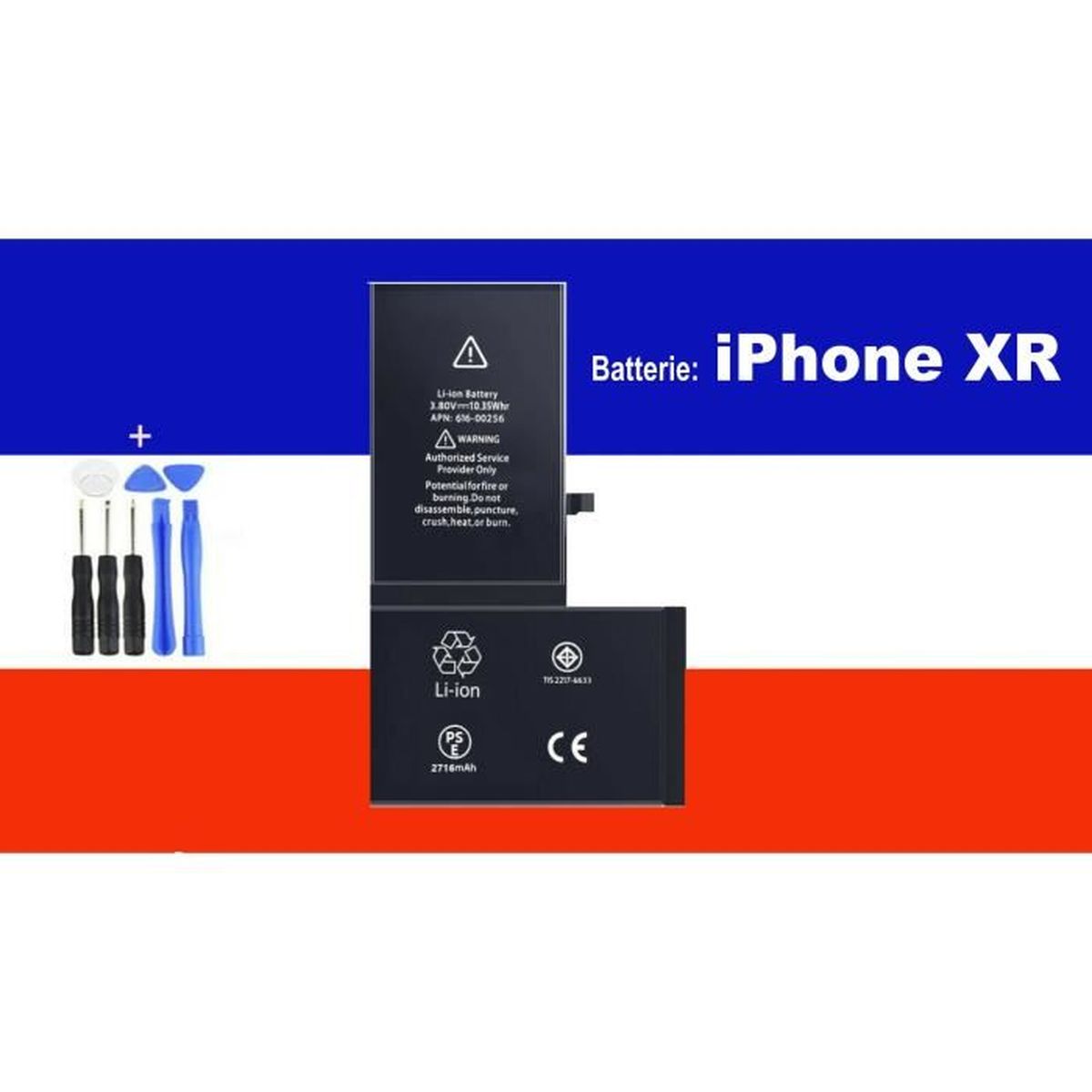 Batterie OEM 616-00471 iPhone XR + outils + stickers