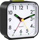 CZYDDD Réveil analogique silencieux sans tic-tac avec fonction snooze, fonctions lumineuses et fonctionnement à piles, réveil portable pou