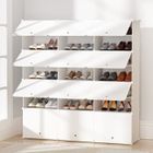 ALIGHTUP Armoire à Chaussures, Étagère à Chaussures en Plastique , 42 Paires de chaussures avec Portes 120x30x120cm