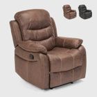 Fauteuil relax - Le Roi du Relax - Panama - Similicuir - Marron - 1 place