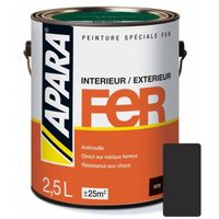 Peinture spéciale FER 2.5 litresNoir mat 2,5 litres Noir Mat