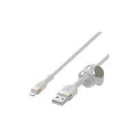 Belkin Câble Silicone tressé USB-A LTG 1M blanc