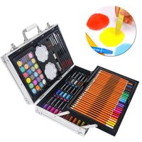 LILIIN Kit de peinture 145 pièces Kit de dessin avec crayons de couleur aquarelle, pour adultes et enfants