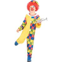 Déguisement clown garçon - Jaune - Combinaison et chapeau inclus - Carnaval et fête cirque