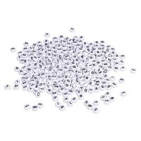 Perles Chiffres rondes blanches ø 6 mm