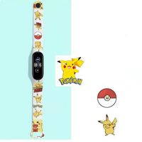 Montre Bracelet Pokémon Pikachu LCD Tactile Blanche