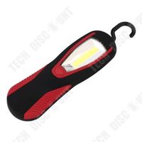 TD® Lampe Lanterne LED Camping 3W Rouge - Plastique solide et étanche à l'eau avec mini-lampe de travail COB à crochet magnétique