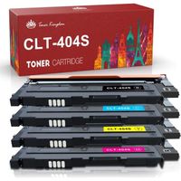 Toner Compatible Samsung CLT-404S - TONER KINGDOM - Pack de 4 - Noir, Cyan, Magenta, Jaune