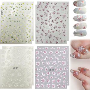 Autocollants Nail Art - Fleurs Et Arabesques Pastels - Neuf - Origine France