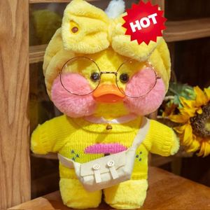PELUCHE Canard jaune2 - 30 cm - Jouet en peluche de canard de café de dessin animé Kawaii de 30cm, Poupée de canard K