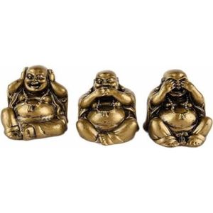 STATUE - STATUETTE Les 3 Bouddhas De La Sagesse - Ne Rien Voir, Dire,