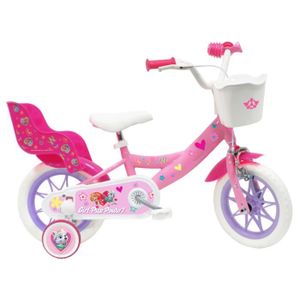 Nickelodeon Vélo 12 Garçon Licence Pat Patrouille + Casque pour enfant de 2  à 4 ans avec stabilisateurs à molettes - 1 frein pas cher 