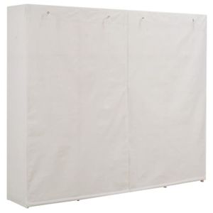 ARMOIRE DE CHAMBRE Armoire de chambre Contemporain Garde-robe - Blanc - 200 x 40 x 170 cm - Tissu