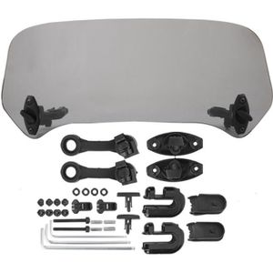 Rallonge Pare-brise Moto Acrylique | 30x18cm | Protection Vent & Pluie | Pour Most Motos & Scooters