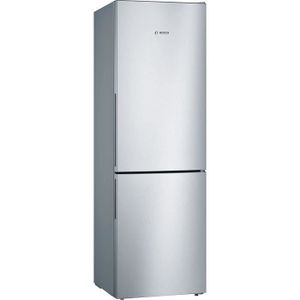 RÉFRIGÉRATEUR CLASSIQUE BOSCH KGV36VLEAS - Réfrigérateur congélateur bas-307 L (213+94 L)-Froid brassé - L 60 x H 186 cm - Inox