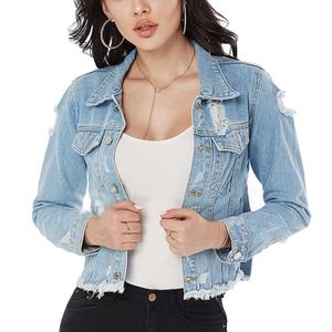 BLOUSON Veste en Jean Femme Bouton Jacket Veste Coat Blous