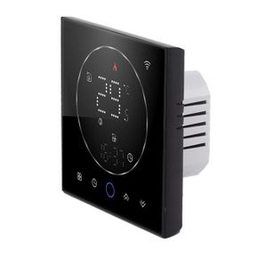 THERMOSTAT D'AMBIANCE Tbest Thermostat intelligent Wifi sans fil Thermostat WiFi Programmable pour maison electronique micro-controleur Noir