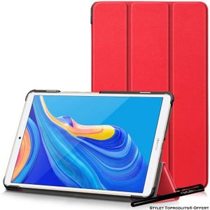 HOUSSE TABLETTE TACTILE Coque Smart Rouge Premium pour Huawei MediaPad M6 