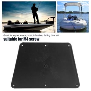 CANOË LON Plaque de tableau arrière en plastique pour bateau gonflable Yacht Kayak Canoe Fishing Boat Noir JR033