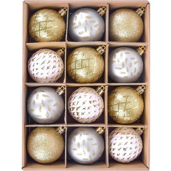 Lot De 12 Boules De Noël (D80 Mm) Oréa Cuivre - Boule Et Déco De Sapin