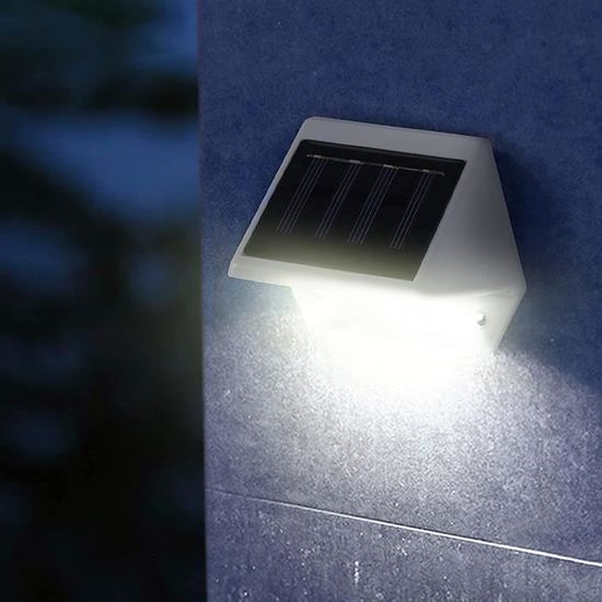 Lanterne Solaire Extérieure SILAMP - 2W, Blanc Chaud 2300K-3500K, Détecteur Crépusculaire, IP65 - Autonomie 8-10h, Batterie 2200mAh - 8