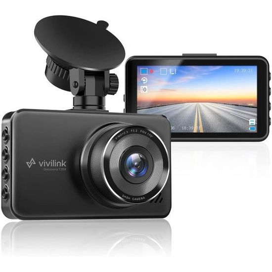 ViviLink T20X Dashcam 2304*1440P Caméra Embarquée,Grand Angle 170° G-Senseur, Boucles d'Enregistrement, Écran IPS 3,Vision Nocturne