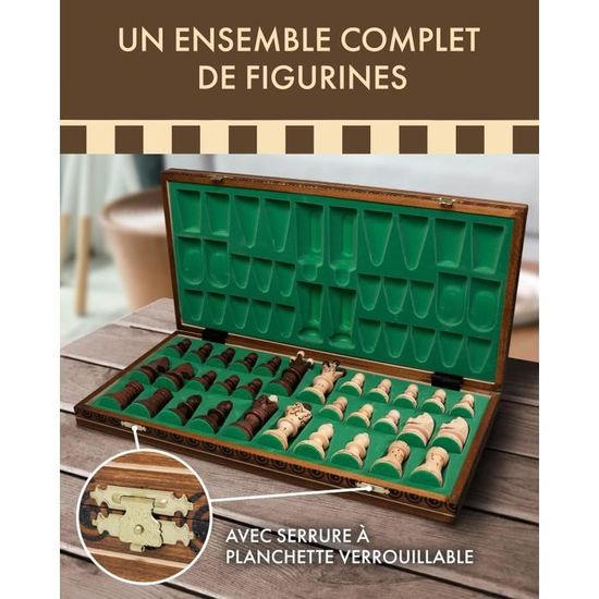 Jeu d'échecs fait main en bois : échiquiers artisanaux – La Cabane à Loulous