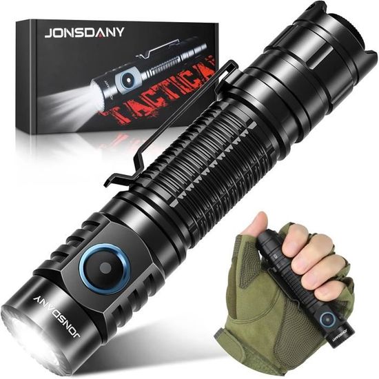 klarus tactique rechargeable lampe torche EP10 1000 lumens LED Lampe de poche USB C - 3 modes Étanche IPX6 -Pour camping, extérieur, urgences
