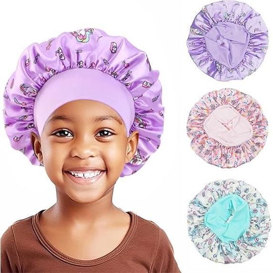 Bonnet De Nuit Satin Enfant Lolalet - Anti-Frisotte & Confortable | 5-12 Ans