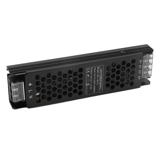 Alimentation électrique 12V 20W Ultra-mince – Pour Miroir De Salle De Bain LED – IP44 – Tension Constante