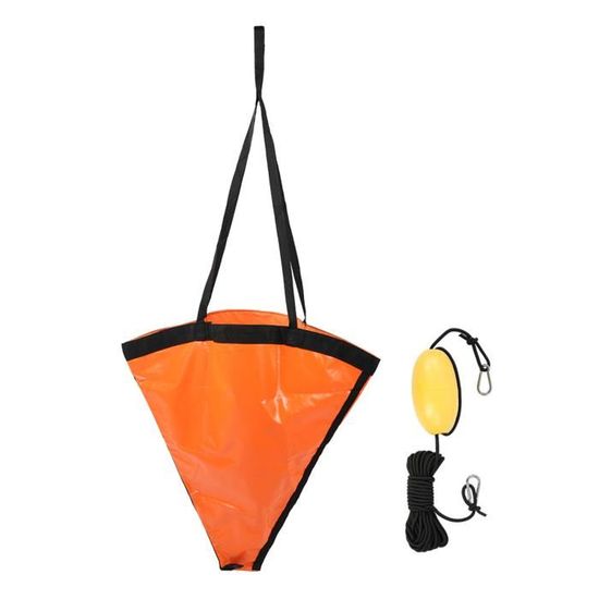 Kit Ancre Bateau 24 Pouces + Flotteur Orange - Ancre Dérive Pour Bateau Gonflable, Kayak, Yacht - Stabilisation Efficace