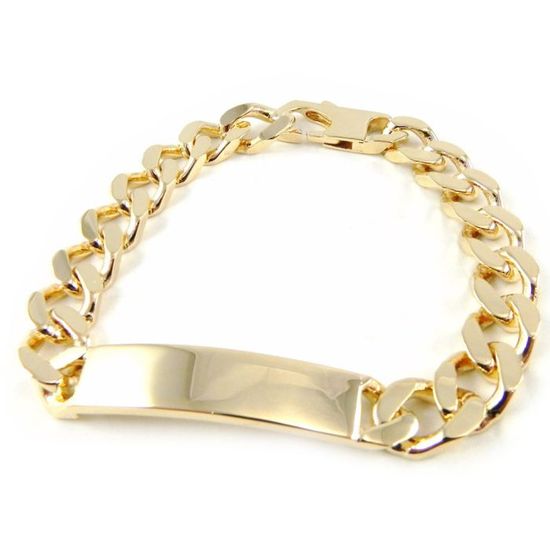 Bracelet Gourmette Plaqué Or - Sans Pierre - Doré