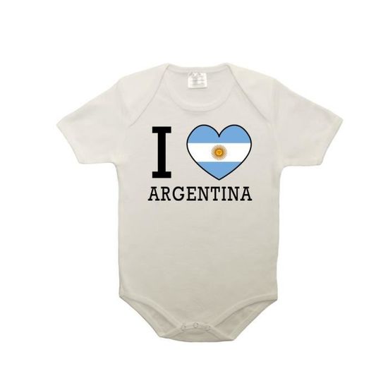 Mygoodprice Body Bebe 100 Coton Drapeau I Love Argentine Vetements Fantaisie Iplanmovilidad Com