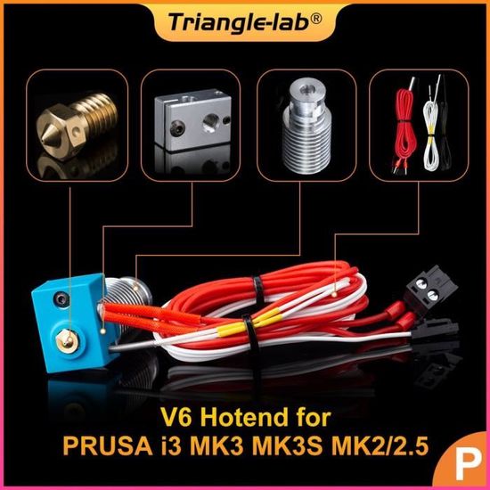 Dissipateur Thermique V6 Mise à Niveau Heatsink Compatible E3D V6 1.75mm Bowden & Direct Avec Pince Et Clips - Turmberg3D