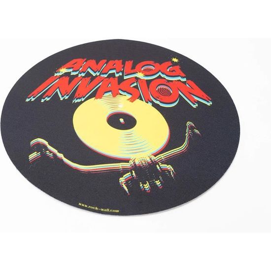 Ensemble de disques de feutrine pour platines, motif logo Ramones « Hey Ho Let's Go