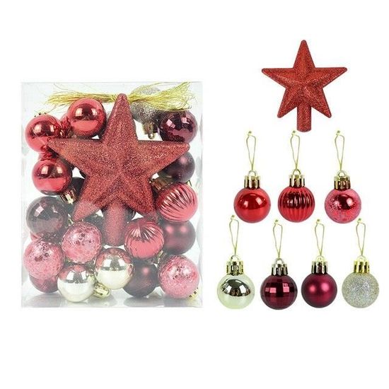 BOULE DE NOEL,F034cmBoules de noël incassables, 30 paquets