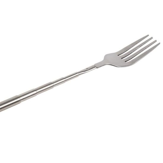 Fourchette Télescopique Longue 22-64cm - Acier Inoxydable - Pour BBQ, Dessert, Grillade