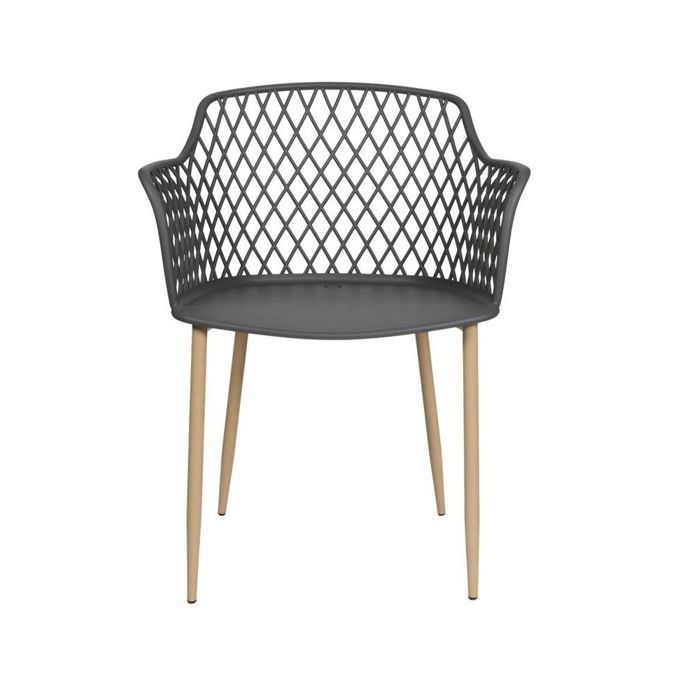 Poufs fauteuils et chaises - Chaise - L 51,9 cm x l 47,8 cm x H 83,9 cm - Malaga - Gris