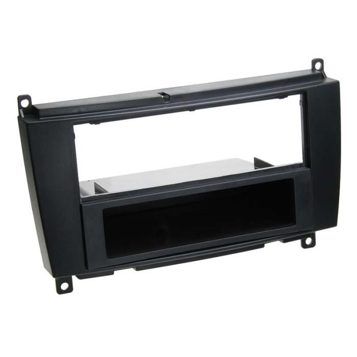 Adaptateur de façade 2-DIN avec vide poche Mercedes CLK 2004 > noir