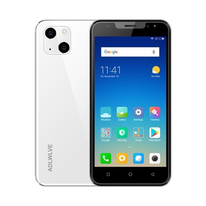 Téléphone Portable , 3Go + 16Go Smartphone 4G Pas cher, 5.5'' ÉcranTéléphone Débloqué Double SIM 8MP Caméra-Blanc