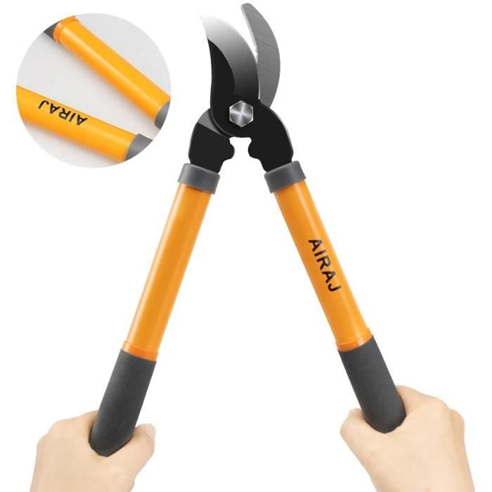 AIRAJ Coupe-branches38.5CM,Utilisées pour couper des branches de moins de 30 mm,Lame tranchante,Légère,pratique,Outil de poche
