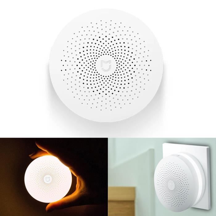 Xiaomi Mijia Smart Home Automation Multifonction Gateway Porte Fenêtre Intelligent En Ligne Radio Night Light Bell