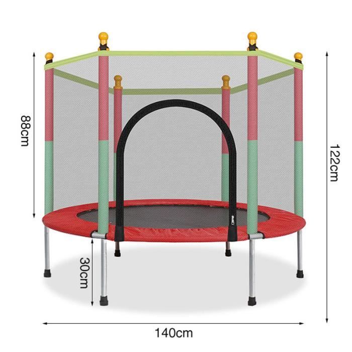 Trampoline pour enfants rond silencieux fitness filet de sécurité trampoline jeu clôture aire de jeux intérieure pour enfants