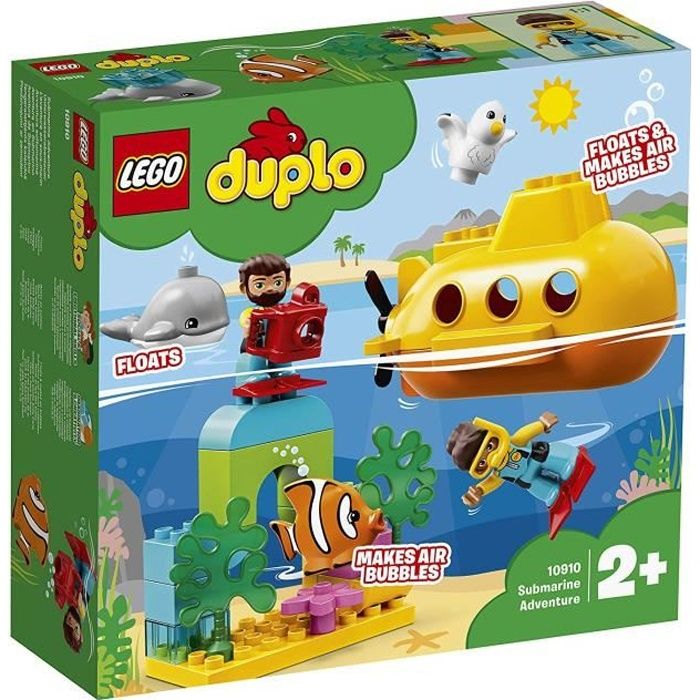 LEGO DUPLO Wild Animals - L’aventure en sous-marin, Jouet pour Tout-Petits Fille et Garçon dès 2 Ans, 24 Pièces de Construction