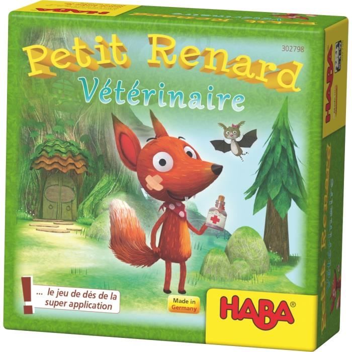HABA - Petit Renard Vétérinaire - Jeu classique de dés sur les animaux - 4 ans et plus, 302798