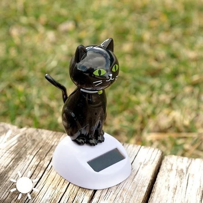 Chat Noir Solaire avec Mouvements